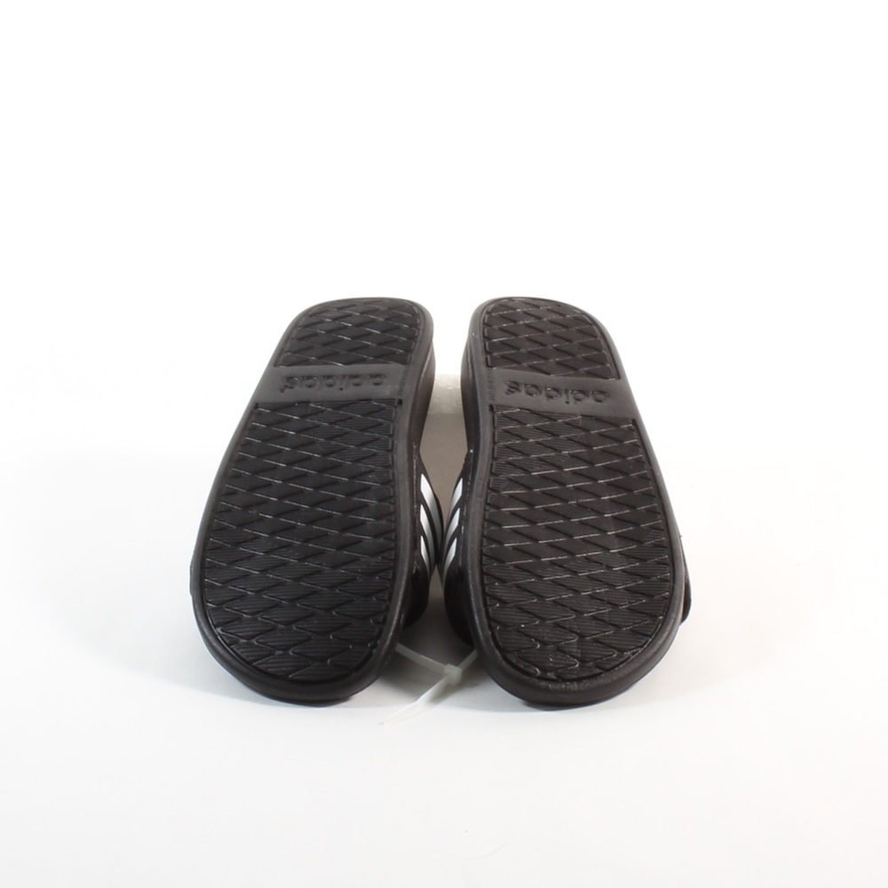 Menβs Adidas Comfort Slides Sandals Black White - Picture 7 of 7